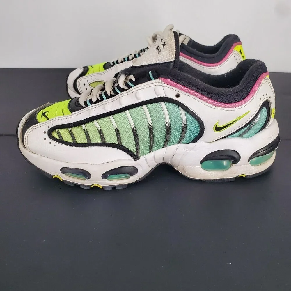 Nike Air Max Tailwind IV Shoes Youth Size 5Y White Volt BQ9810-102 GS Sneakers